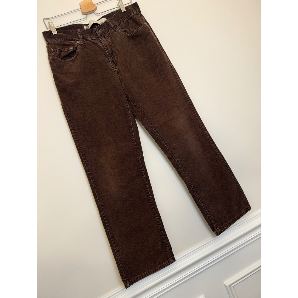 Gap Corduroy Pants Mens 31x30 Brown Straight Fit 100% Cotton